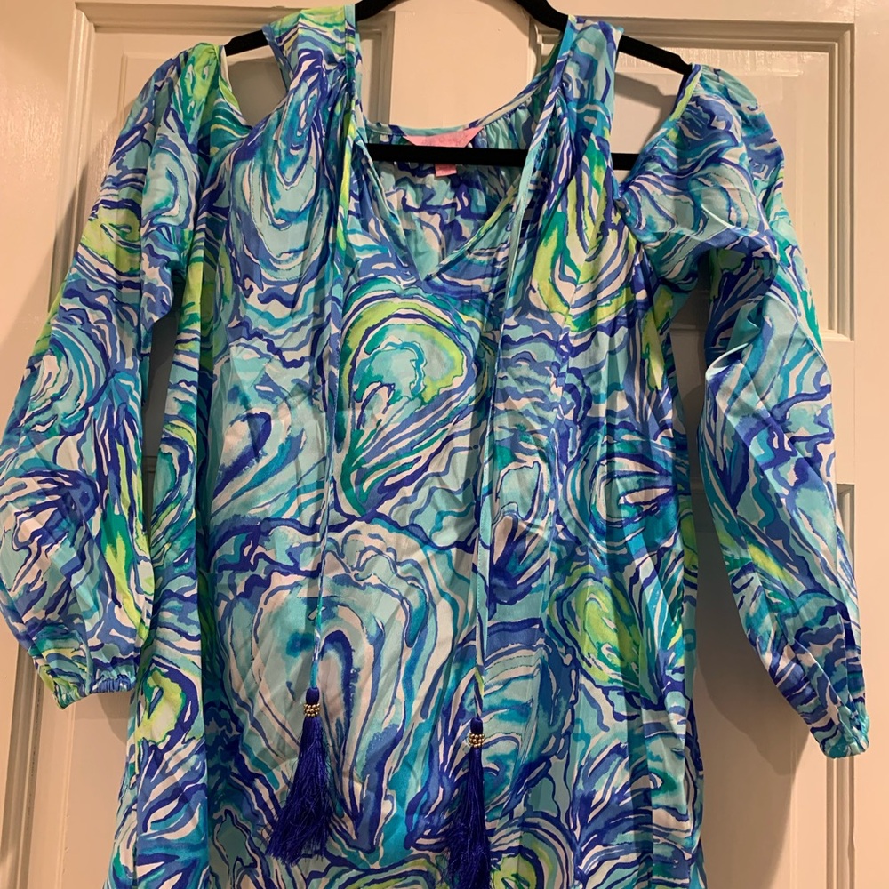 Lilly Pulitzer Elsa Cold Shoulder Top Size XS